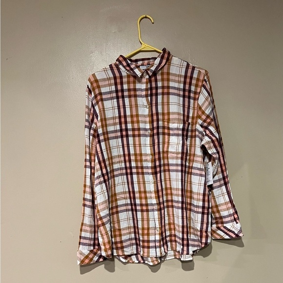 Sonoma The Everyday Shirt Plaid Long Sleeve Button Down XXL NWT - Picture 1 of 7